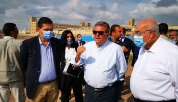 وزير قطاع الأعمال العام يتفقد أعمال إنشاء أكبر مصنع غزل فى العالم