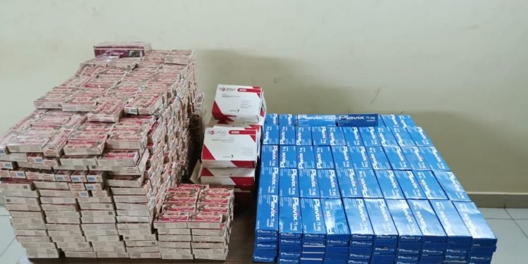 جمارك ارقين تضبط محاوله تهريب كمية من الأدوية البشرية