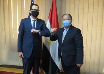 وزير المالية خلال لقائه بوزير الخزانة الأمريكى … أمريكا أكبر شريك تجارى لمصر