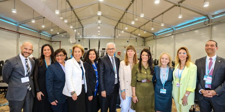 Minister of International Cooperation Rania Al-Mashat participates in a European Bank for Reconstruction and Development panel discussion on “Water and enhancing sustainability efforts” along with the Moroccan