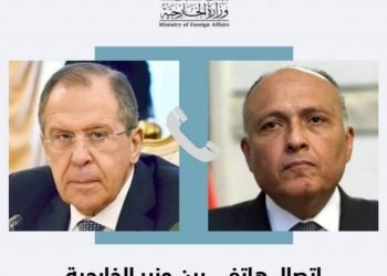 وزير الخارجية يتلقى اتصالاً هاتفياً من نظيره الروسي تناول الاتفاق  حول المشروعات التي تنفذها روسيا في مصر