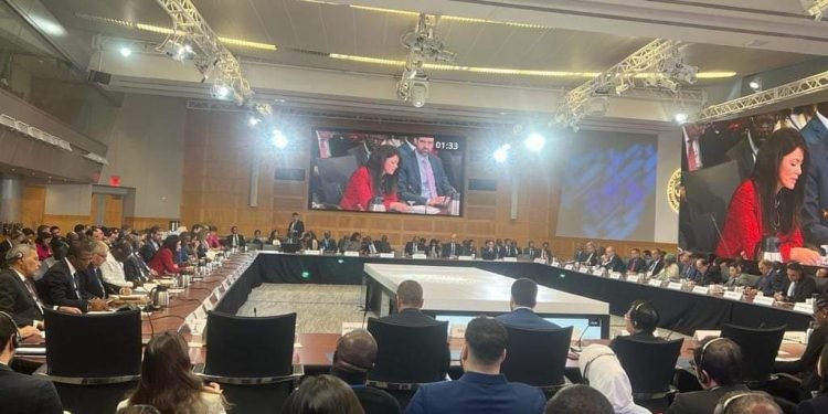 خلال اجتماعات الربيع للبنك الدولي وصندوق النقد الدولي بواشنطن 2023