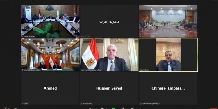 وزير التعليم العالي يشهد توقيع بروتوكول تجديد مذكرة التفاهم بين جامعة بنها وجامعة ووهان للتكنولوجيا بالصين