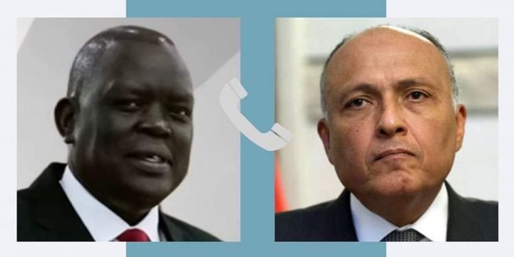 وزير الخارجية يتلقى اتصالاً هاتفياً من القائم بأعمال وزير خارجية جنوب السودان