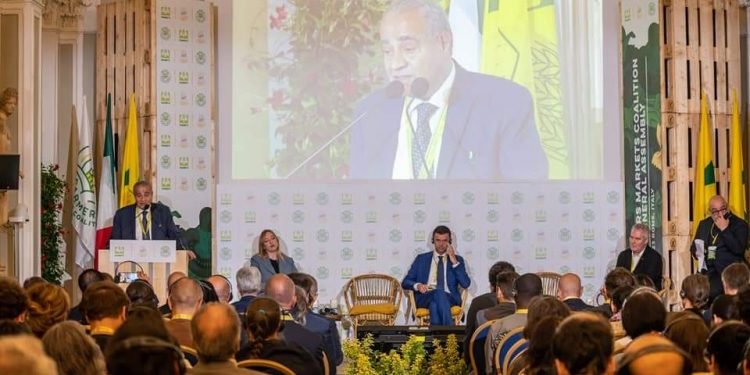 وزير التموين يلقى الكلمة الرئيسية بالمنتدى العالمي للأسواق بروما.