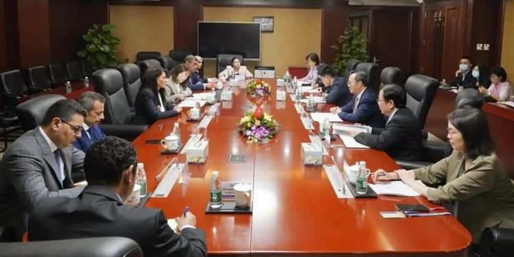 وزيرة التعاون الدولي تلتقي رئيس بنك التصدير والاستيراد الصيني EXIM Bank لاستكشاف فرص تعزيز التعاون المشترك .