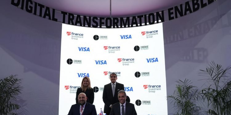 اتفاق بين اي فاينانس و كود بيس في الخدمات المصرفية برعاية شركة فيزا على هامش معرض Cairo ICT 2023