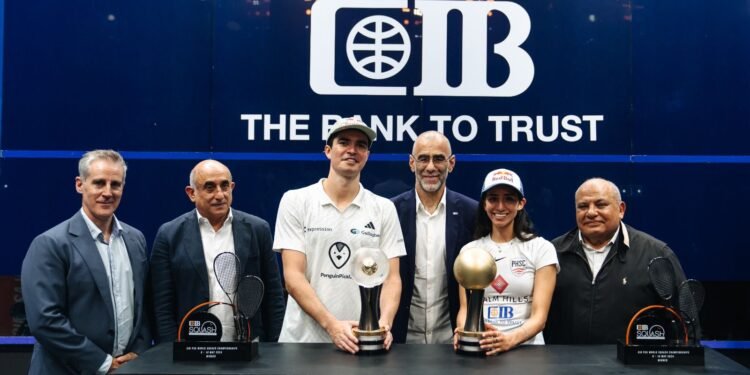 نوران جوهر ودييجو الياس بلقب بطولة “CIB” العالم للإسكواش برعاية بالم هيلز