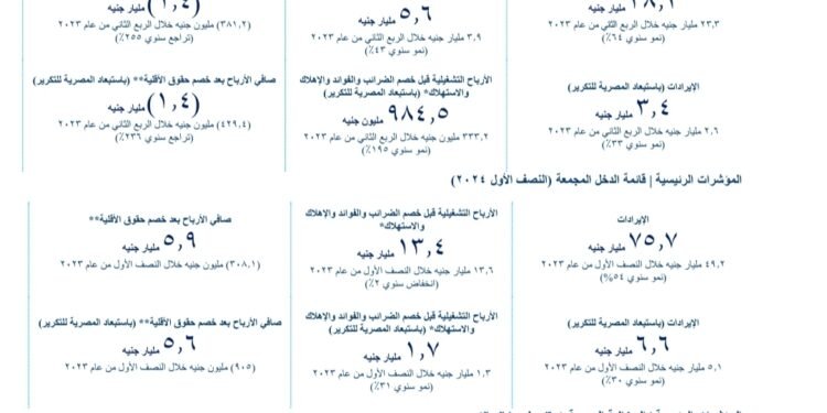 ارتفاع إيرادات القلعة للاستثمارات المالية بمعدل سنوي 64% لتبلغ 38.2 مليار جنيه.