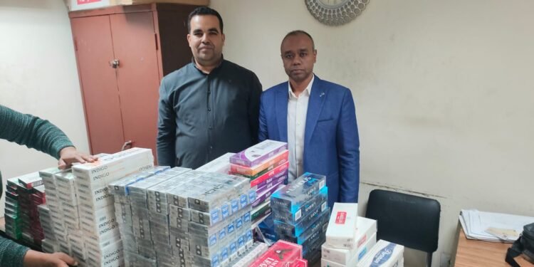 التهرب الجمركي بأسوان تحرر 18 محضر تهرب جمركى لكمية من السجائر والبضائع الأجنبية