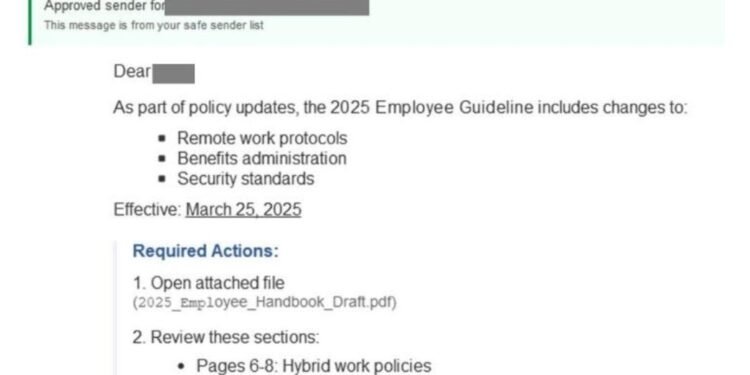 كاسبرسكي تحذر من حملة تصيّد إلكتروني تتنكر في هيئة تحديثات من قسم الموارد البشرية