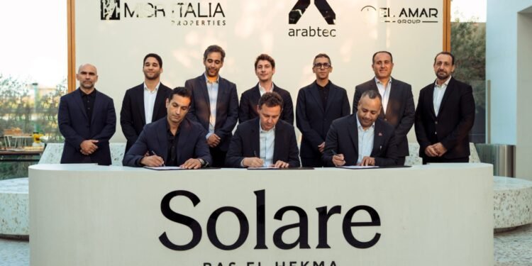 مصر إيطاليا العقارية تتعاون مع “أرابتك Arabtec” و”العمار El Amar” لتعزيز وتيرة الأعمال الإنشائية في “سولاري رأس الحكمة”