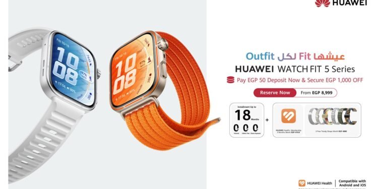 هواوي تفتح الحجز لسلسلة HUAWEI WATCH FIT 5   